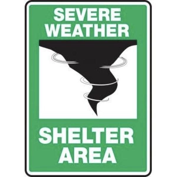 Accuform Tornado Shelter (Graphic And Up Arrow), Accu-Shield, 18 in x 24 in, Mounting Holes MFEX521XP - main